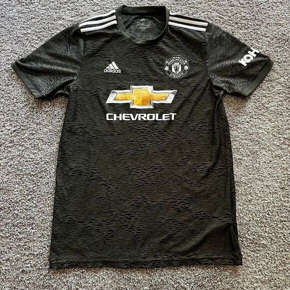 Adidas Manchester United 2020/21 Away Jersey Grey Mens Size Large Grey - Picture 1 of 8